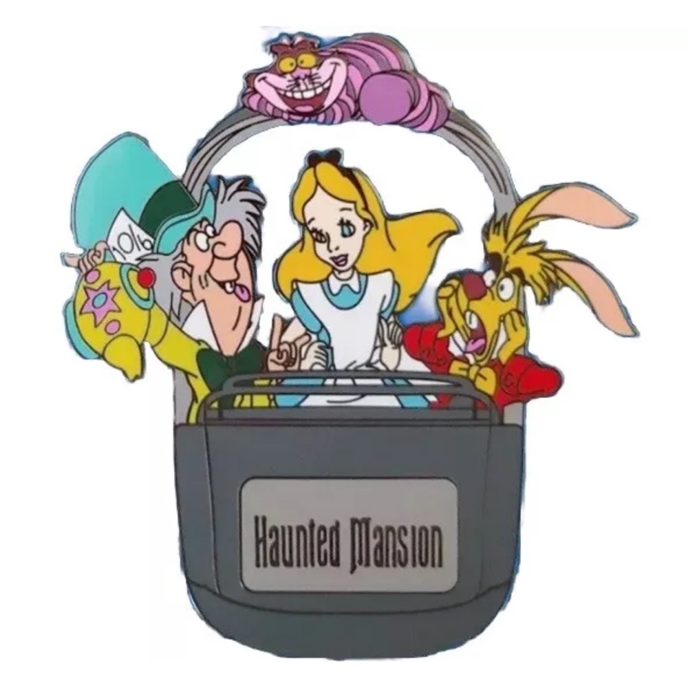 Disney Fantasy Pin Doom Buggy Alice in Wonderland Haunted Mansion Cheshire Large